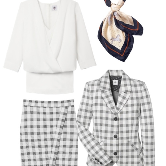 Cabi Jackets & Blazers - Women's Cabi Valentina Suit Black & Gray Style No. 5303/5292